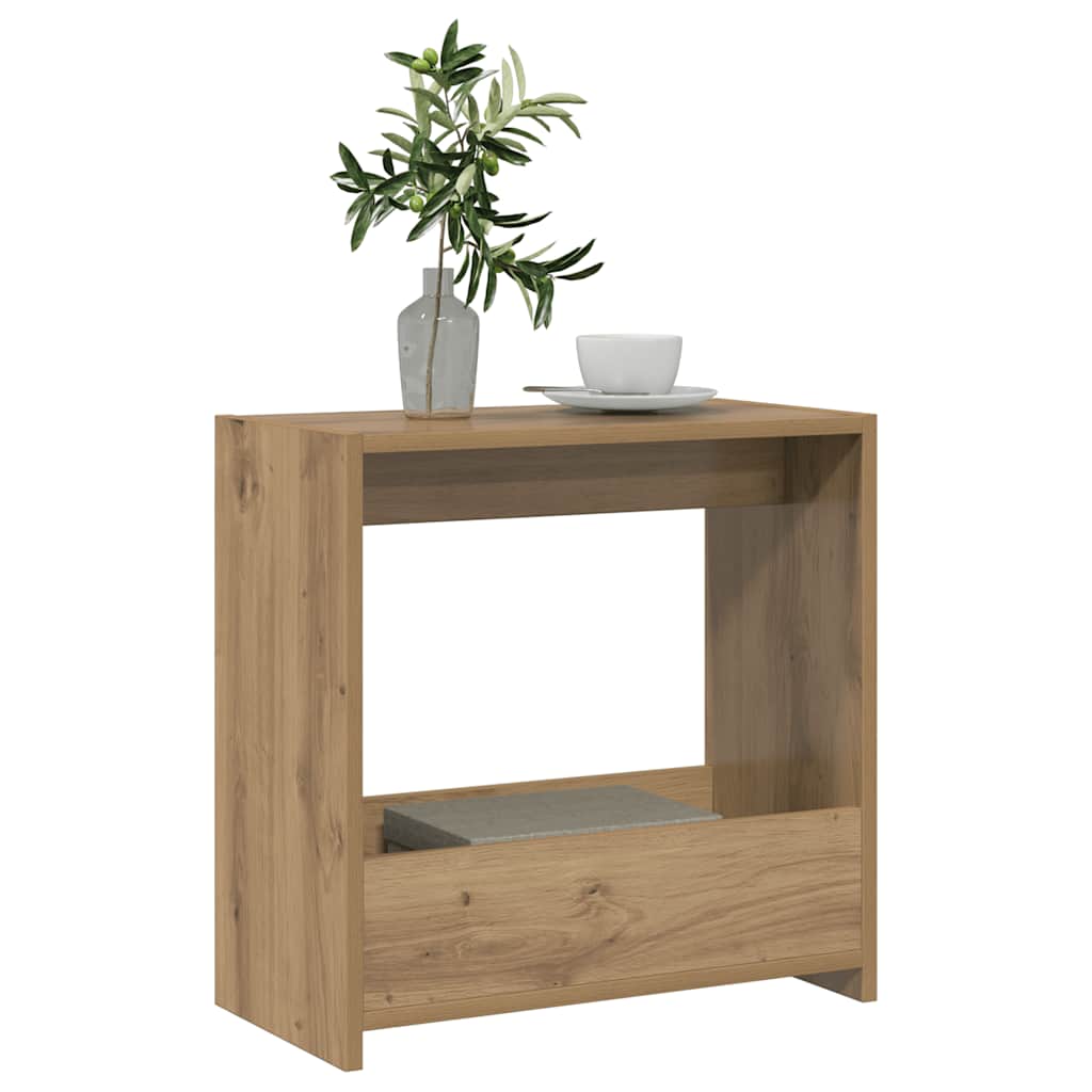 Side Table Artisan Oak 50x26x50 cm Engineered Wood